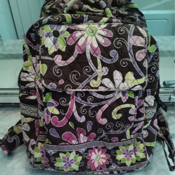vera bradley pink floral backpack